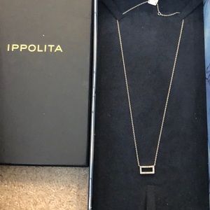 Sterling silver necklace with diamonds